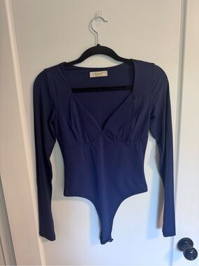 Long-Sleeve Navy Bodysuit